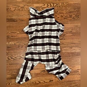 Dog white/black flannel PJs (Target) Size XL